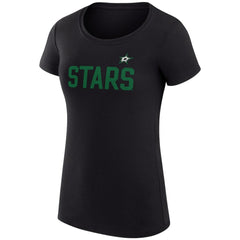 Dallas Stars G-III 4Her by Carl Banks Women's Super-Slim Fit Lightweight Dot Print Team T-Shirt - Black | US 200595209