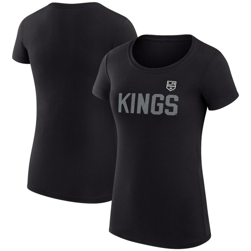 Los Angeles Kings G-III 4Her by Carl Banks Women's Super-Slim Fit Lightweight Dot Print Team T-Shirt - Black | US 200595211