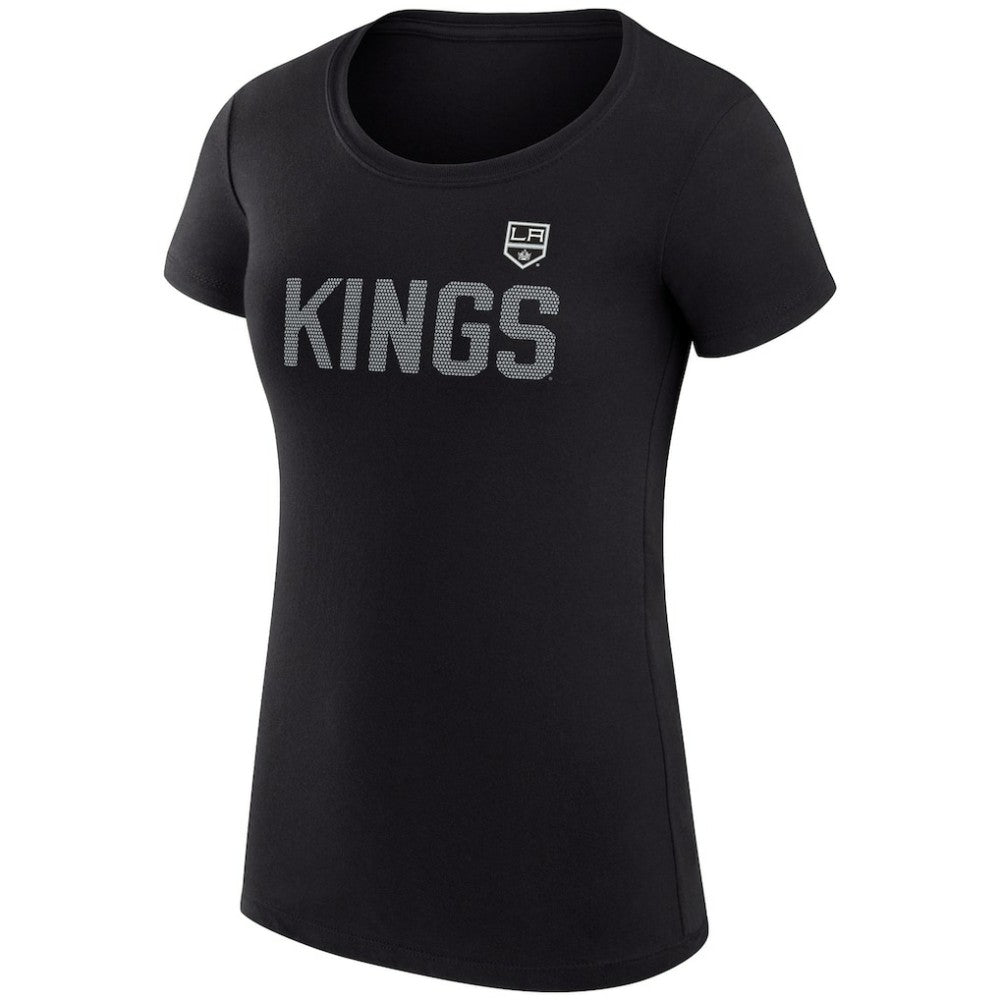 Los Angeles Kings G-III 4Her by Carl Banks Women's Super-Slim Fit Lightweight Dot Print Team T-Shirt - Black | US 200595211