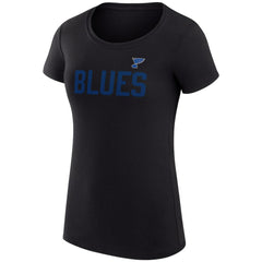 St. Louis Blues G-III 4Her by Carl Banks Women's Super-Slim Fit Lightweight Dot Print Team T-Shirt - Black | US 200595219