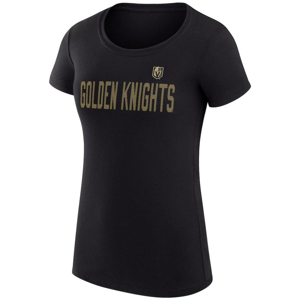 Vegas Golden Knights G-III 4Her by Carl Banks Women's Super-Slim Fit Lightweight Dot Print Team T-Shirt - Black | US 200595220