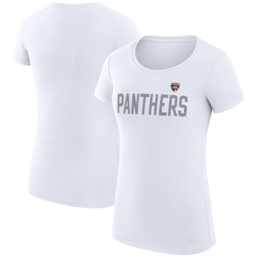 Florida Panthers G-III 4Her by Carl Banks Women's Super-Slim Fit Lightweight Dot Print Team T-Shirt - White | US 200595242