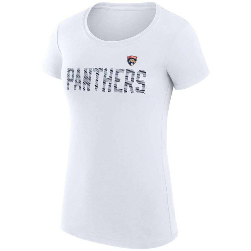 Florida Panthers G-III 4Her by Carl Banks Women's Super-Slim Fit Lightweight Dot Print Team T-Shirt - White | US 200595242