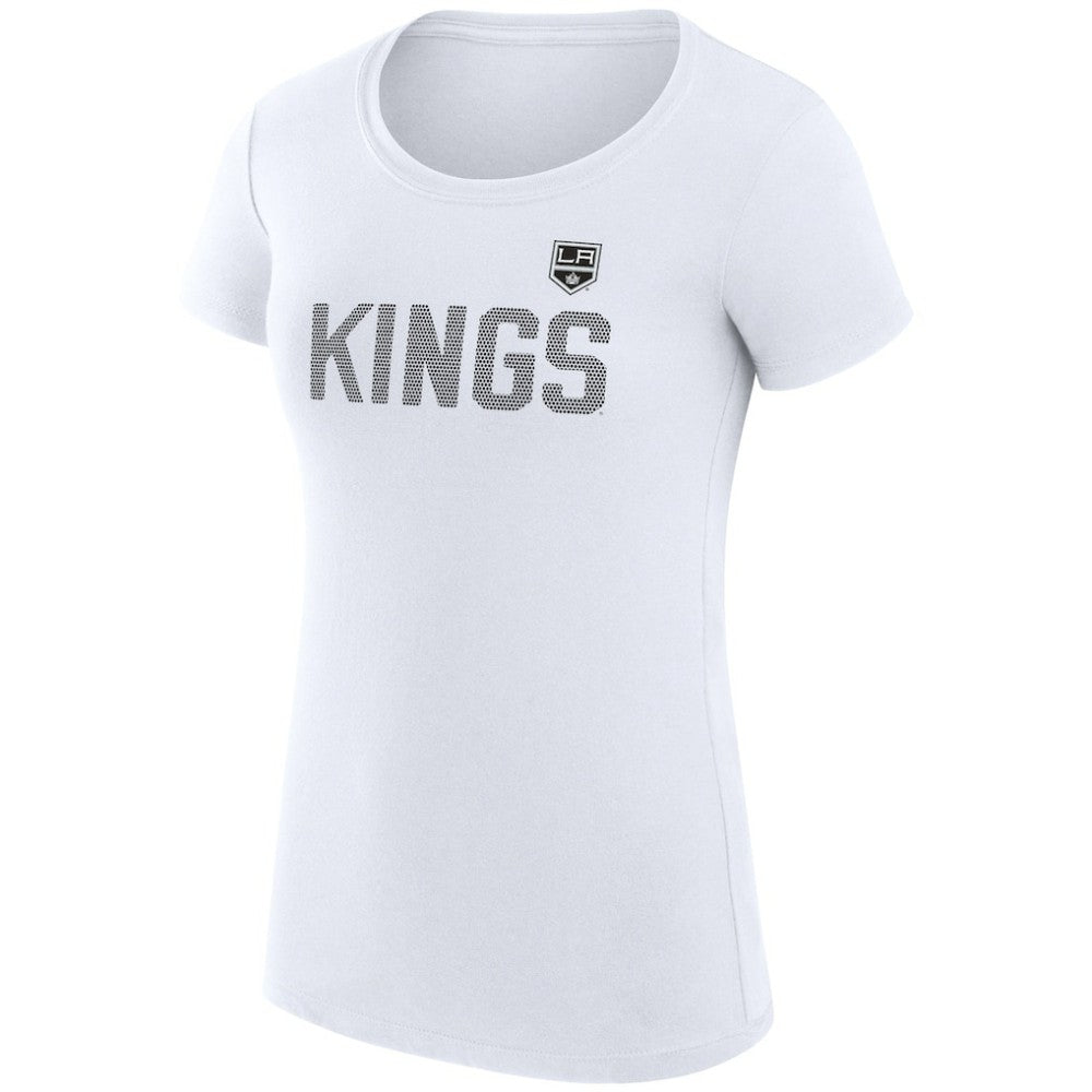 Los Angeles Kings G-III 4Her by Carl Banks Women's Super-Slim Fit Lightweight Dot Print Team T-Shirt - White | US 200595243