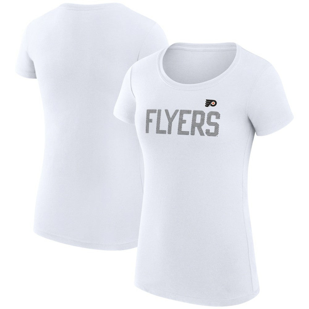 Philadelphia Flyers G-III 4Her by Carl Banks Women's Super-Slim Fit Lightweight Dot Print Team T-Shirt - White | US 200595251