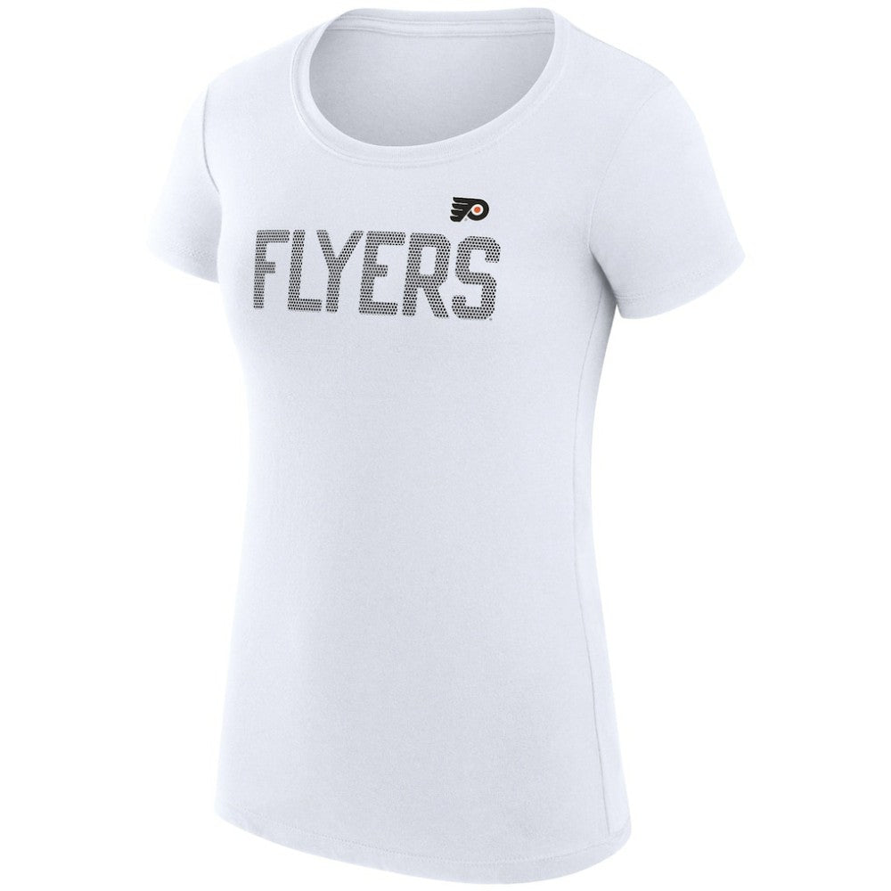 Philadelphia Flyers G-III 4Her by Carl Banks Women's Super-Slim Fit Lightweight Dot Print Team T-Shirt - White | US 200595251