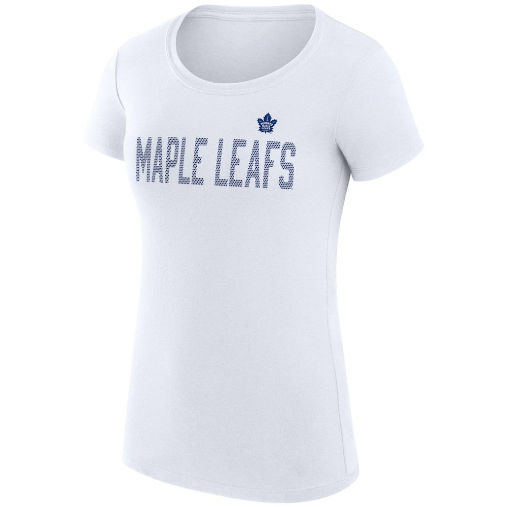 Toronto Maple Leafs G-III 4Her by Carl Banks Women's Super-Slim Fit Lightweight Dot Print Team T-Shirt - White | US 200595258