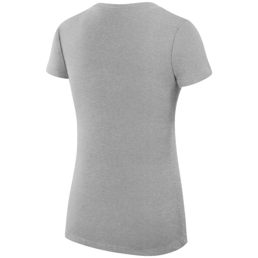 Detroit Red Wings G-III 4Her by Carl Banks Women's Super-Slim Fit Lightweight Dot Print Team V-Neck T-Shirt - Heather Gray | US 200595348