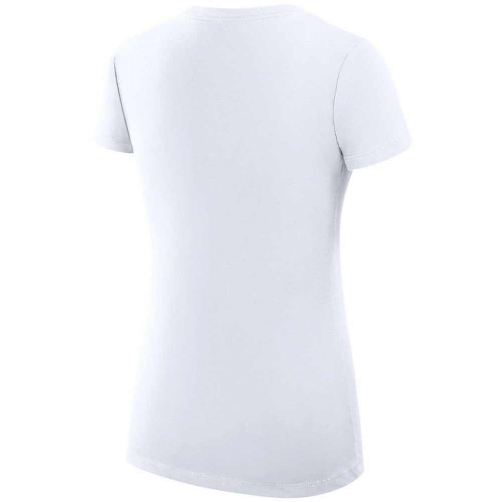 Anaheim Ducks G-III 4Her by Carl Banks Women's Super-Slim Fit Lightweight Dot Print Team V-Neck T-Shirt - White | US 200595366