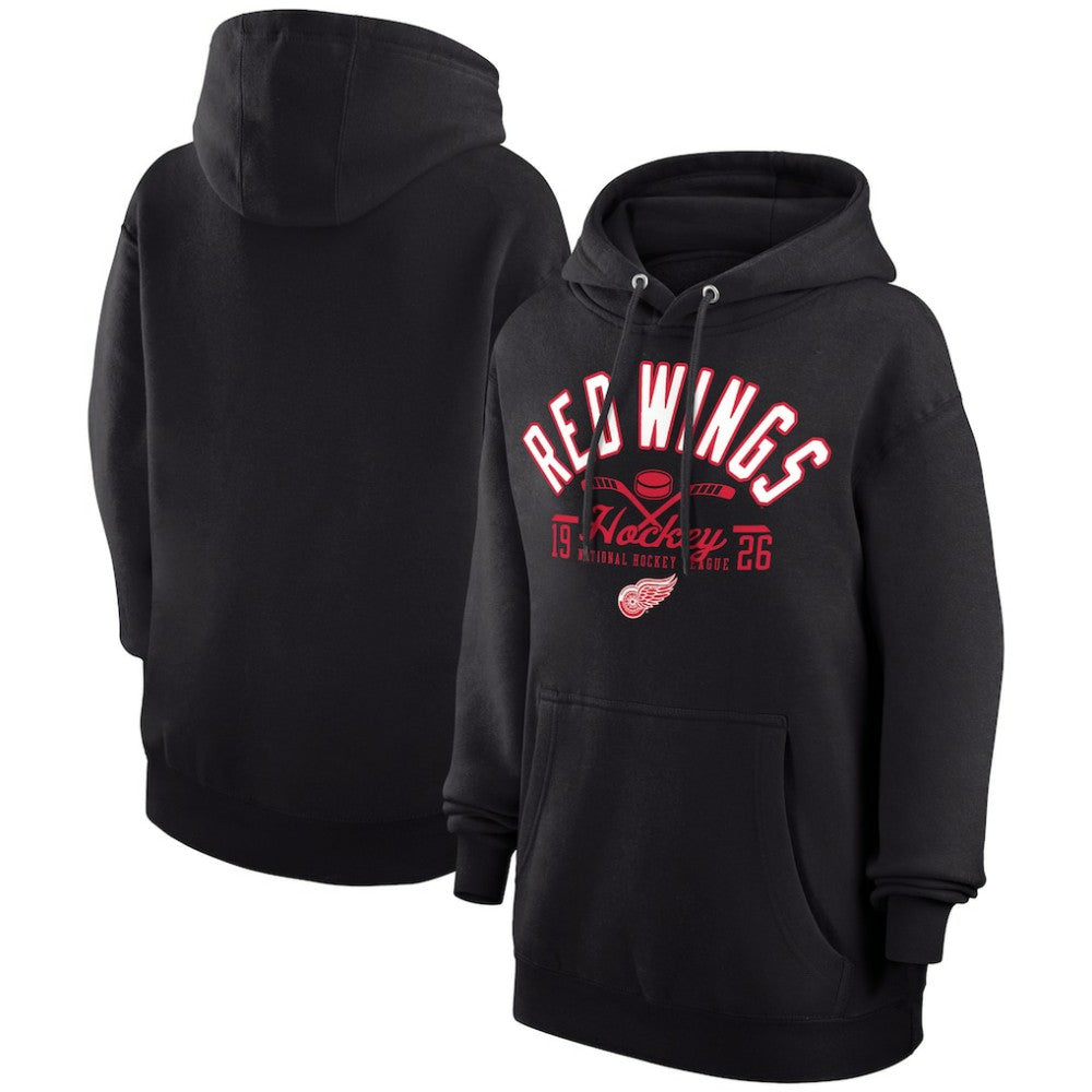 Detroit Red Wings Starter Puck Pullover Hoodie - Black | US 200595932