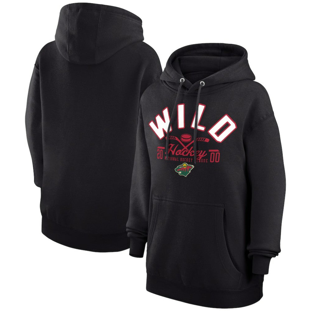 Minnesota Wild Starter Puck Pullover Hoodie - Black | US 200595934