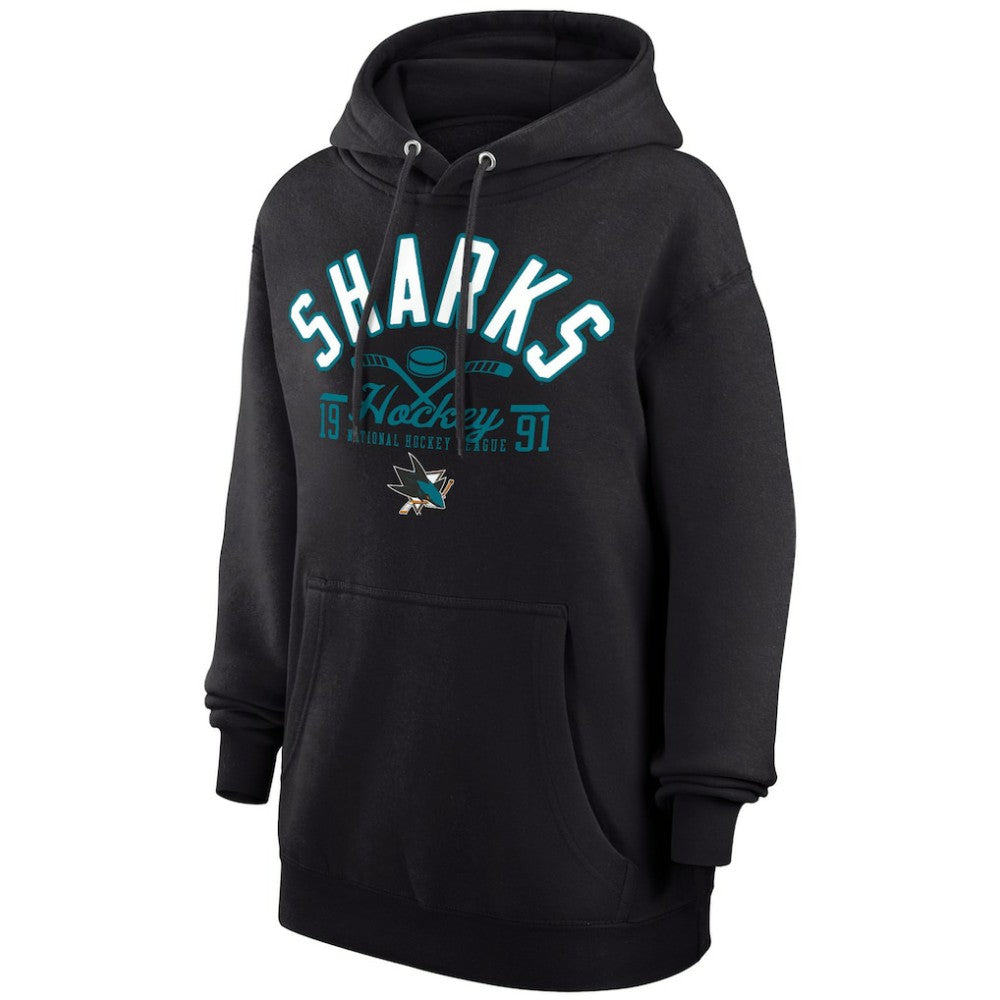 San Jose Sharks Starter Puck Pullover Hoodie - Black | US 200595940