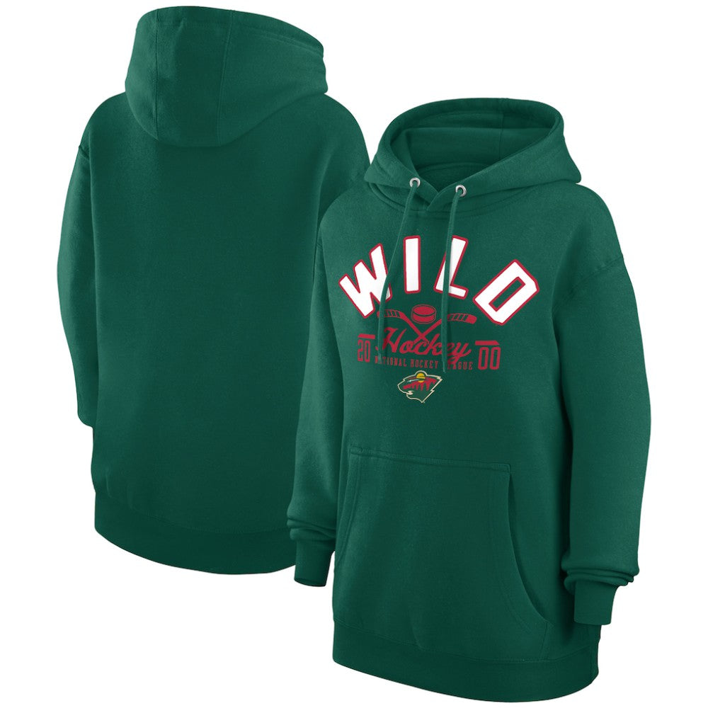 Minnesota Wild Starter Puck Pullover Hoodie - Green | US 200595976