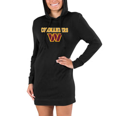 Washington Commanders Concepts Sport Women's Gather Long Sleeve Hoodie Nightshirt - Black Hoodies