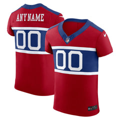 New York Giants Alternate Vapor F.U.S.E. Elite Custom Jersey - Red Jerseys