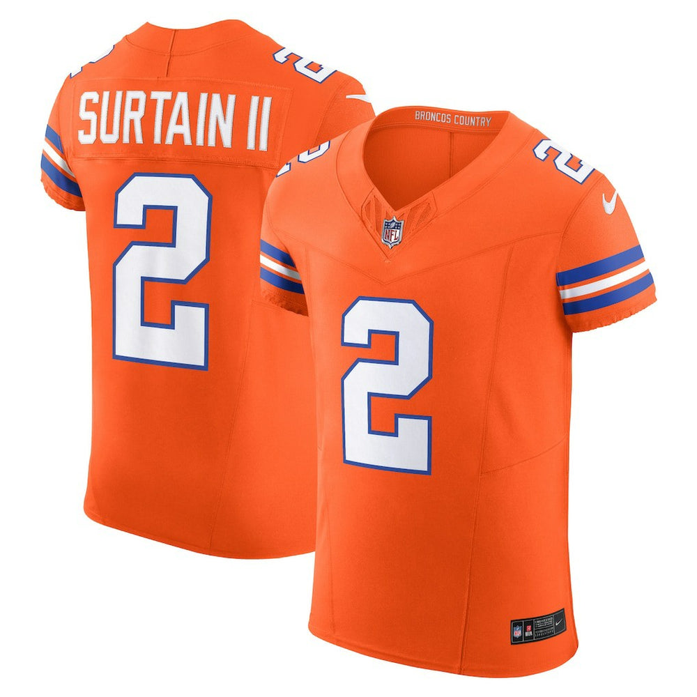 Patrick Surtain II Denver Broncos Vapor F.U.S.E. Elite Jersey Vapor F.U.S.E. Elite Jersey - Orange Jerseys