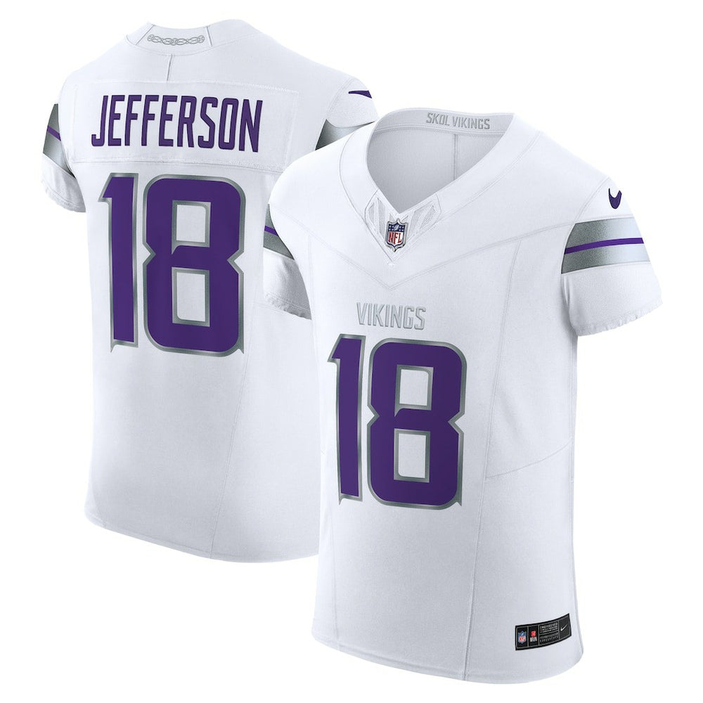 Justin Jefferson Minnesota Vikings Alternate Vapor F.U.S.E. Elite Player Jersey - White Jerseys