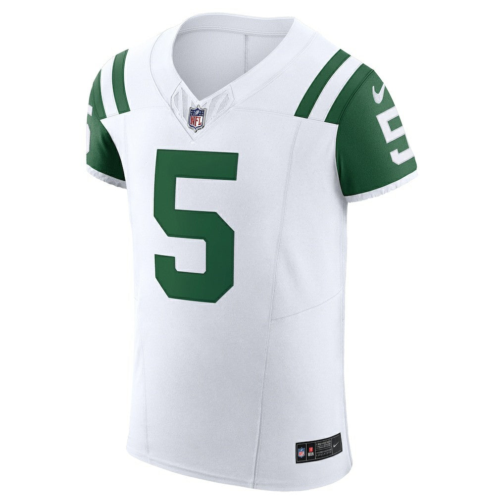 Garrett Wilson New York Jets Classic Alternate Vapor F.U.S.E. Elite Jersey - White Jerseys