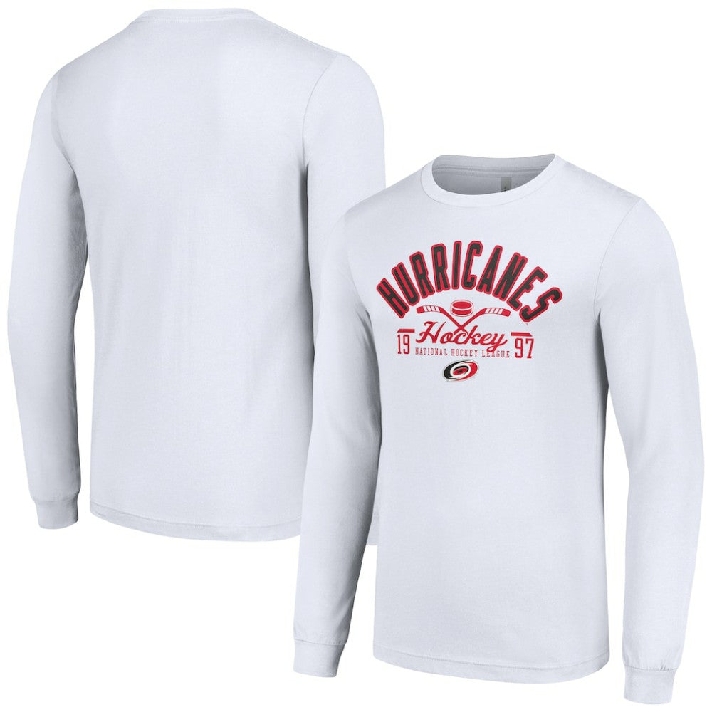 Carolina Hurricanes Starter Puck Long Sleeve T-Shirt - White | US 200597929