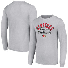 Ottawa Senators Starter Puck Long Sleeve T-Shirt - Heather Gray | US 200597950