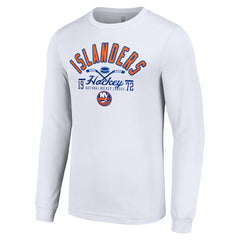 New York Islanders Starter Puck Long Sleeve T-Shirt - White | US 200597955