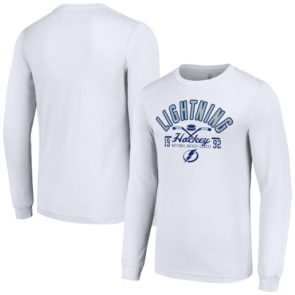Tampa Bay Lightning Starter Puck Long Sleeve T-Shirt - White | US 200597972