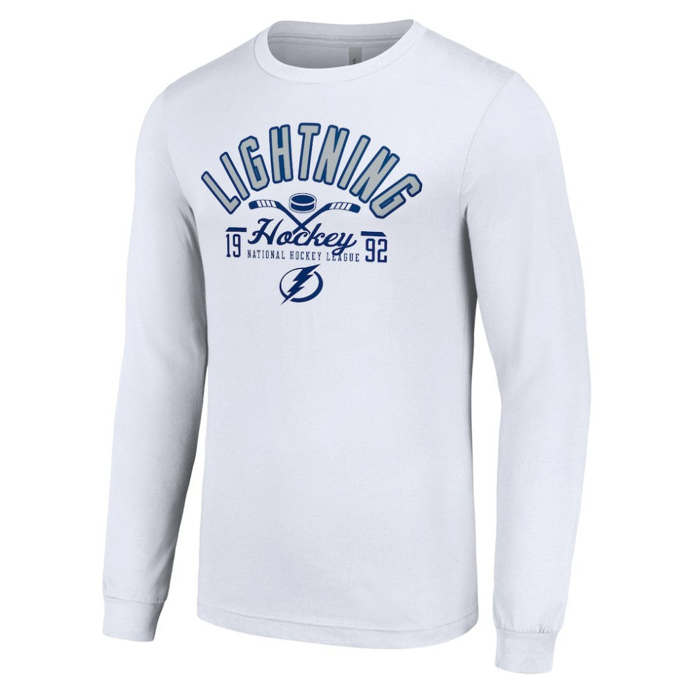 Tampa Bay Lightning Starter Puck Long Sleeve T-Shirt - White | US 200597972