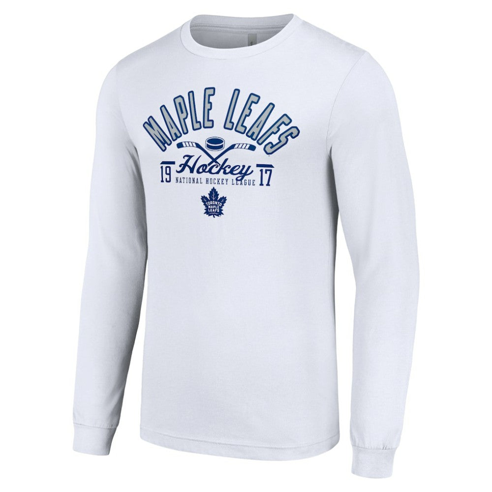 Toronto Maple Leafs Starter Puck Long Sleeve T-Shirt - White | US 200597974