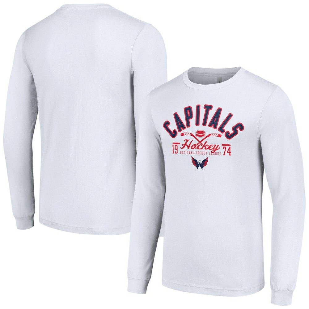 Washington Capitals Starter Puck Long Sleeve T-Shirt - White | US 200597978