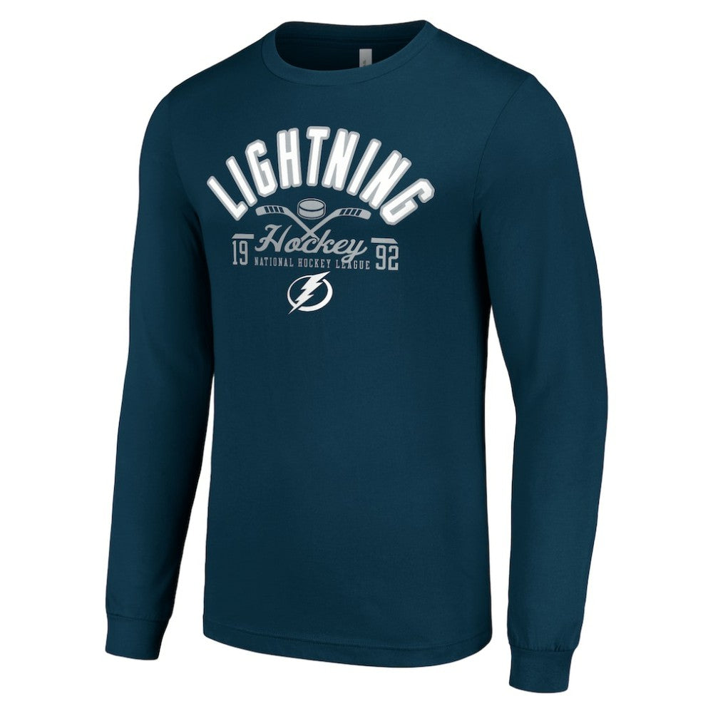 Tampa Bay Lightning Starter Puck Long Sleeve T-Shirt - Navy | US 200597985