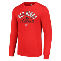 Detroit Red Wings Starter Puck Long Sleeve T-Shirt - Red | US 200597993
