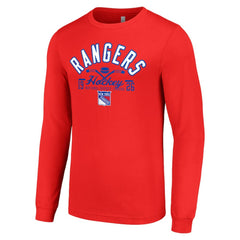 New York Rangers Starter Puck Long Sleeve T-Shirt - Red | US 200597997