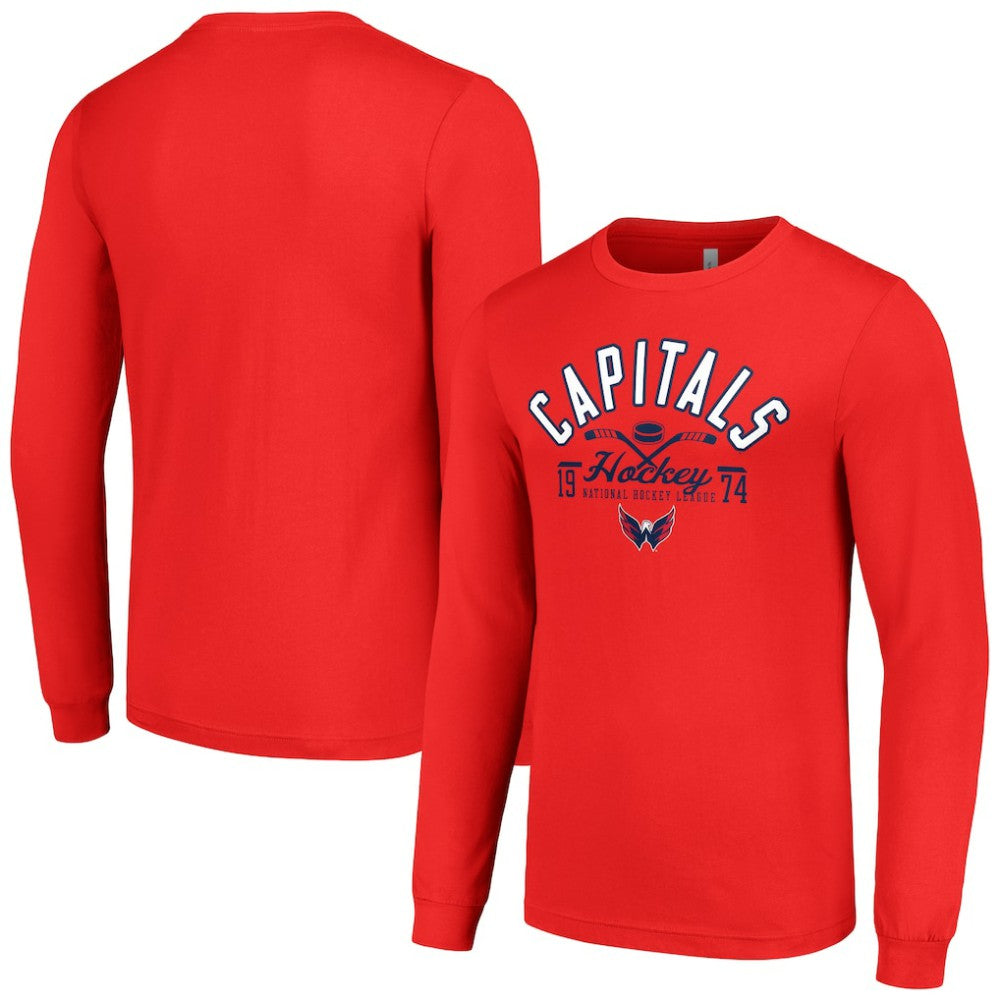 Washington Capitals Starter Puck Long Sleeve T-Shirt - Red | US 200597999