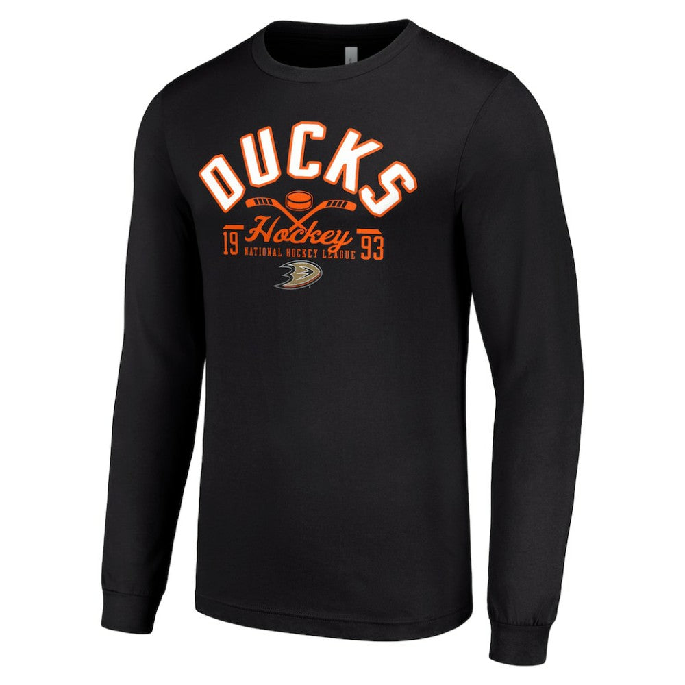 Anaheim Ducks Starter Puck Long Sleeve T-Shirt - Black | US 200598000