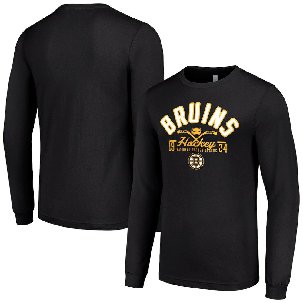 Boston Bruins Starter Puck Long Sleeve T-Shirt - Black | US 200598001
