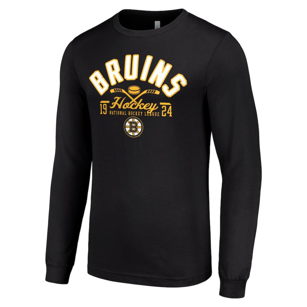 Boston Bruins Starter Puck Long Sleeve T-Shirt - Black | US 200598001