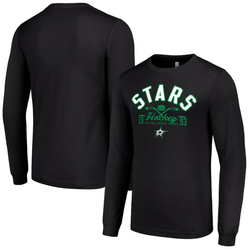 Dallas Stars Starter Puck Long Sleeve T-Shirt - Black | US 200598005