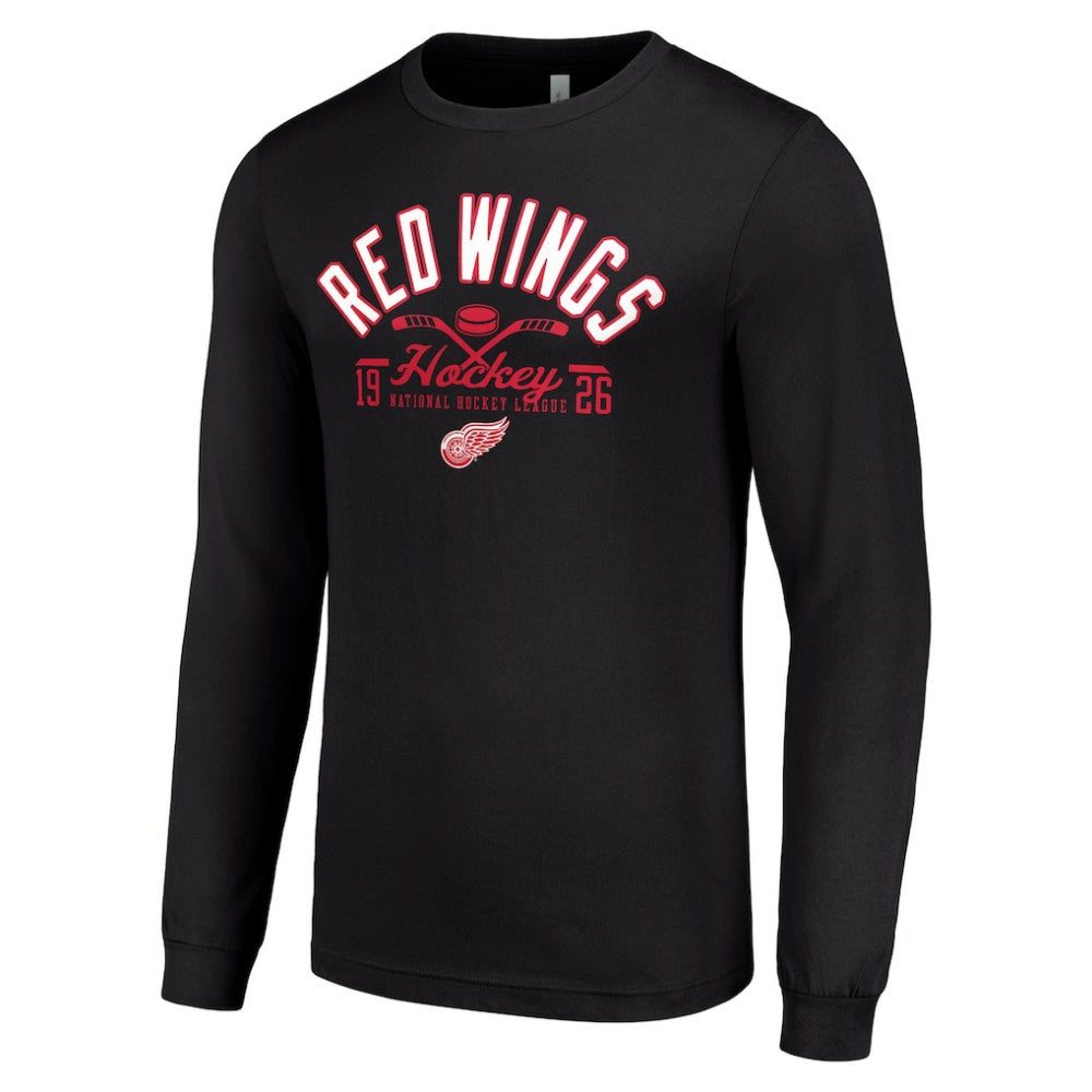 Detroit Red Wings Starter Puck Long Sleeve T-Shirt - Black | US 200598006