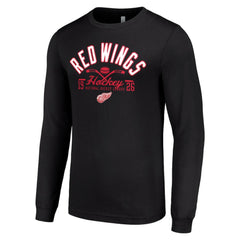 Detroit Red Wings Starter Puck Long Sleeve T-Shirt - Black | US 200598006