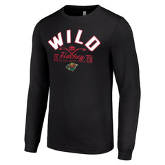 Minnesota Wild Starter Puck Long Sleeve T-Shirt - Black | US 200598008