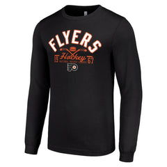 Philadelphia Flyers Starter Puck Long Sleeve T-Shirt - Black | US 200598011