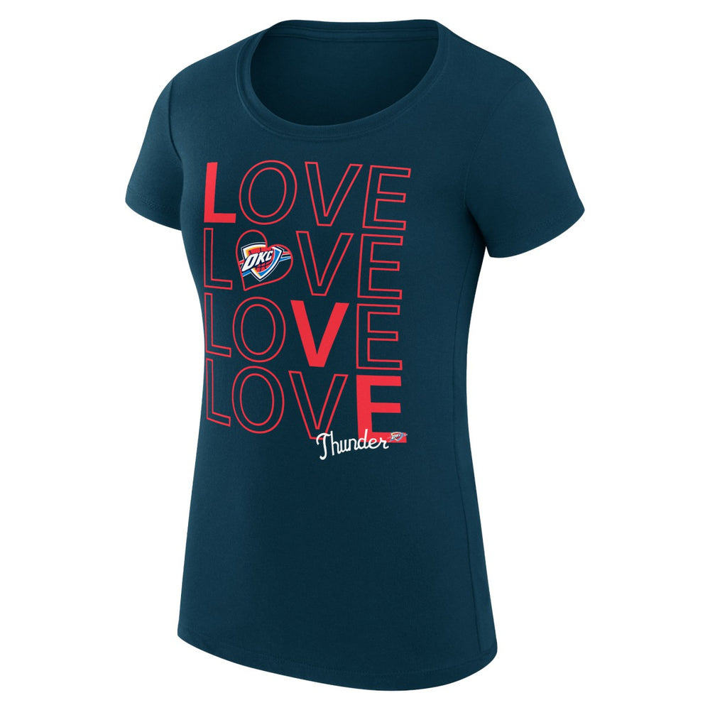 Oklahoma City Thunder G-III 4Her by Carl Banks Women's Super-Slim Fit Lightweight Basketball Love T-Shirt Navy outlet