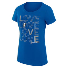 Dallas Mavericks G-III 4Her by Carl Banks Women's Super-Slim Fit Lightweight Basketball Love T-Shirt Royal