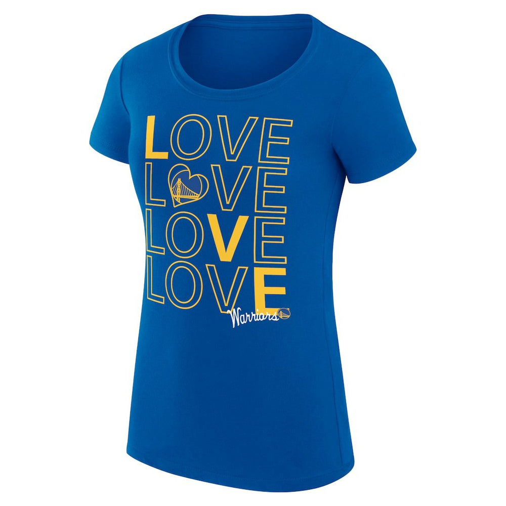 Golden State Warriors G-III 4Her by Carl Banks Women's Super-Slim Fit Lightweight Basketball Love T-Shirt Royal