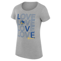 Golden State Warriors G-III 4Her by Carl Banks Women's Super-Slim Fit Lightweight Basketball Love T-Shirt Heather Gray outlet