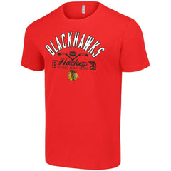 Chicago Blackhawks Starter Half Puck T-Shirt - Red | US 200598156