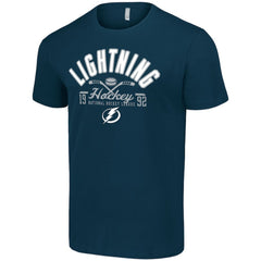 Tampa Bay Lightning Starter Half Puck T-Shirt - Navy | US 200598186