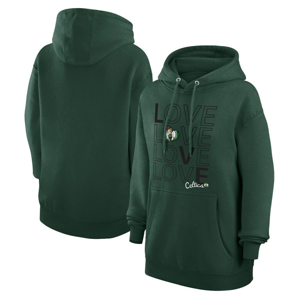 Boston Celtics G-III 4Her by Carl Banks Women's Basketball Love Fleece Pullover Hoodie Green