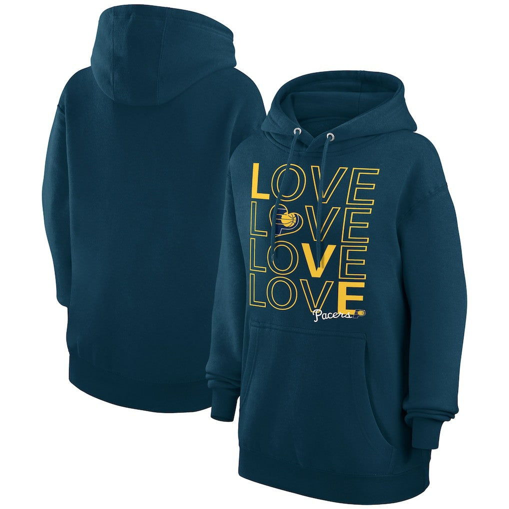 Indiana Pacers G-III 4Her by Carl Banks Women's Basketball Love Fleece Pullover Hoodie Navy outlet