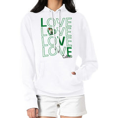 Boston Celtics G-III 4Her by Carl Banks Women's Basketball Love Fleece Pullover Hoodie White outlet